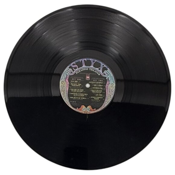 Styx Paradise Theatre Etched Vinyl LP Record Album A&M SP-3719 Original Press - Picture 7 of 8